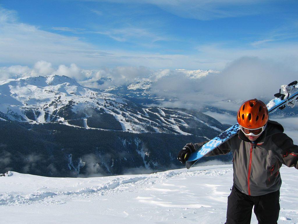 Victor Hong skiing in Whistler, Vancouver
